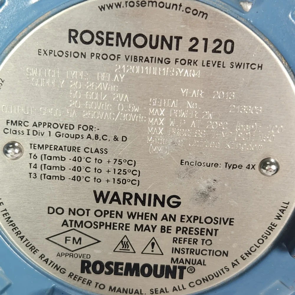ROSEMOUNT 2120D1DR1E5YAQ4 VIBRATING FORK LEVEL SWITCH - Image 2