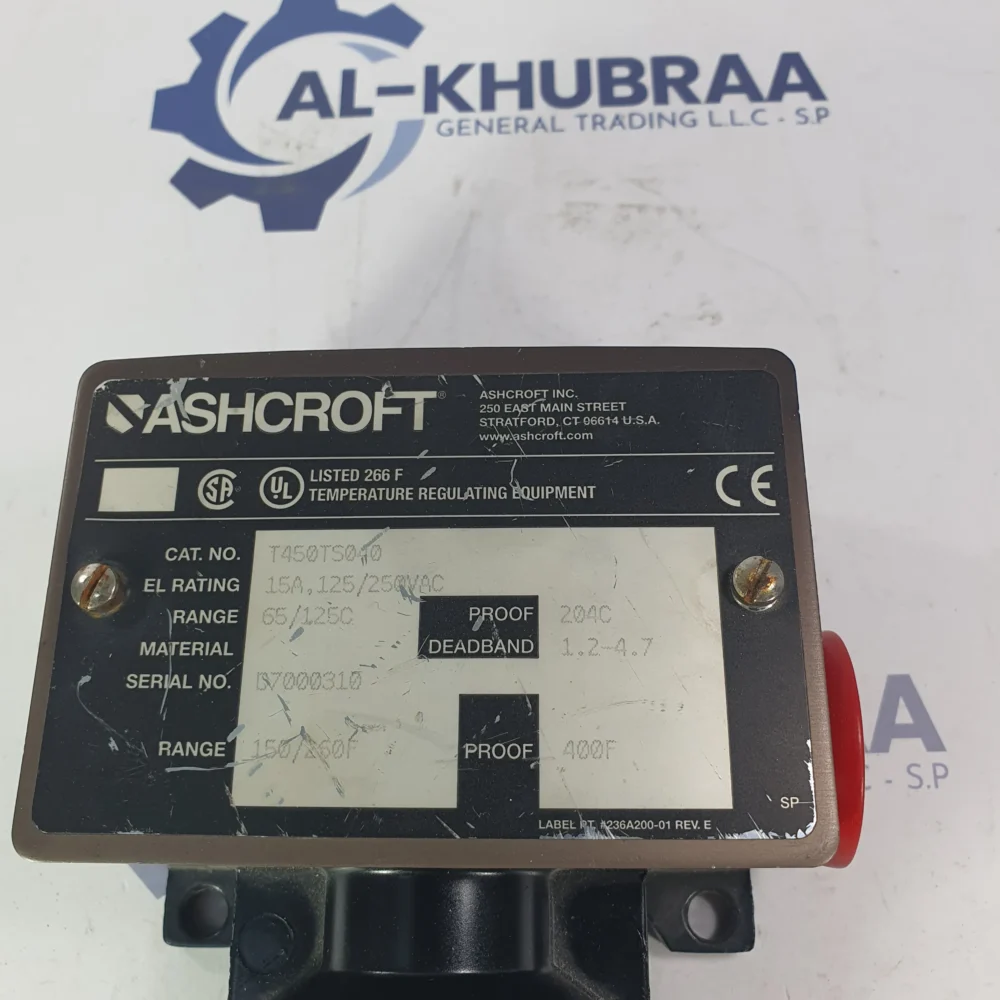 Ashcroft T450TS040 Temperature Switch - Image 2