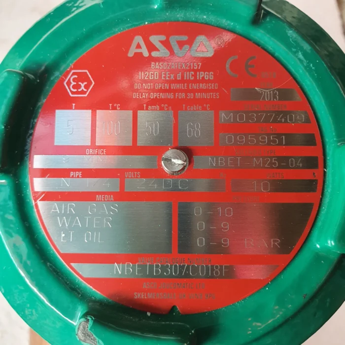 ASCO NBETB307C018F SOLENOID VALVE